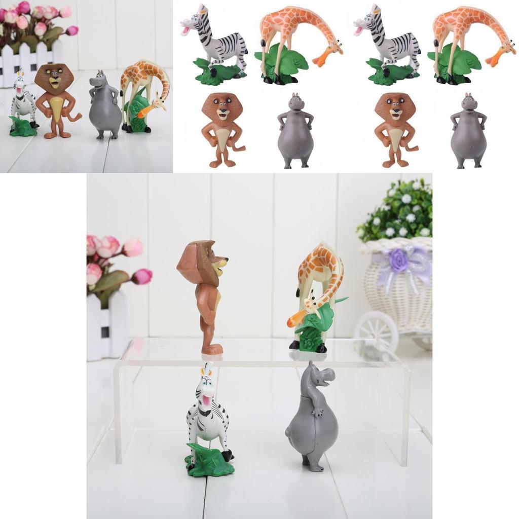 Collectible Madagascar Movie Action Figures Mini Dolls For Collection And Decoration Safe Material
