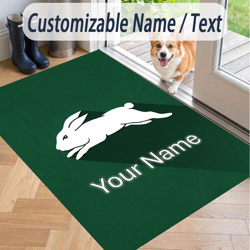 Custom Text Printed Rug South Sydney Rabbitohs Non Slip Floor Carpet For Home Room Decor