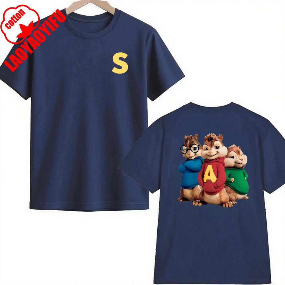 Alvin and The Chipmunks: The Squeakquel's Tshirt Men Women Manfashion 2-sided Print Shirt Is Available for Best Friend Tee Tops