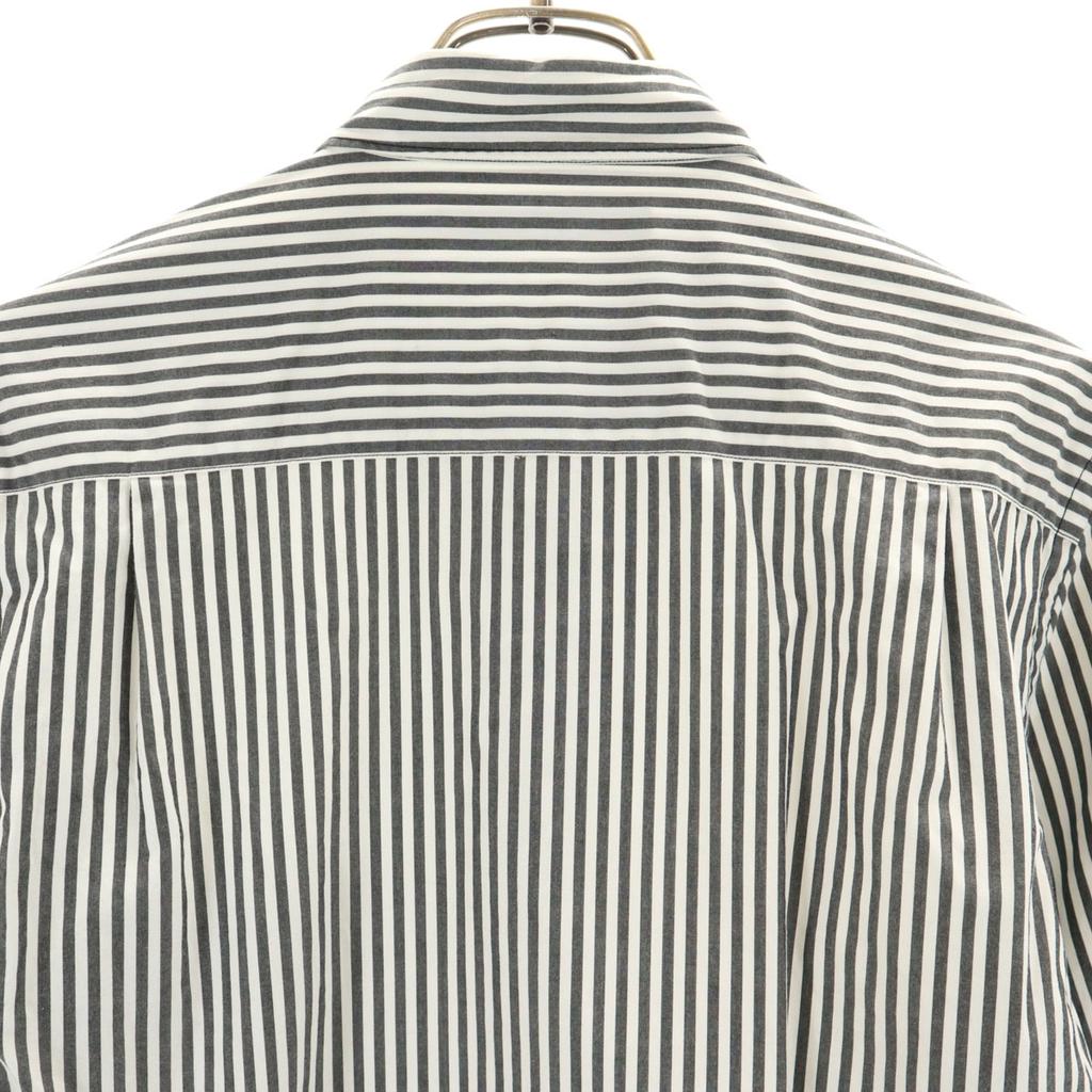 ONASSIS Striped Pattern Long sleeve Button down shirt M white Men's Used