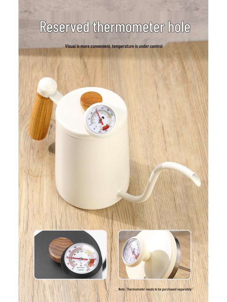 With Siphon Kettle Gooseneck Coffee Solid Wood Handle