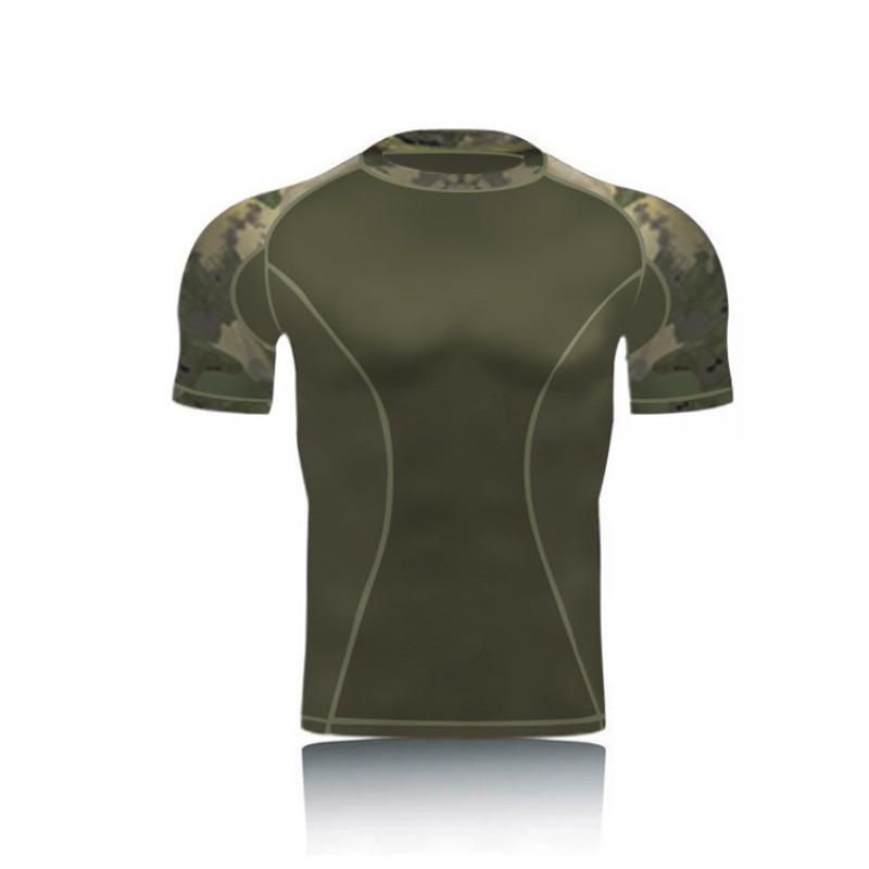 Green Ruins FG Camouflage Similar Forces T-shirt Short-sleeved Men s Slim Fitness Suit S