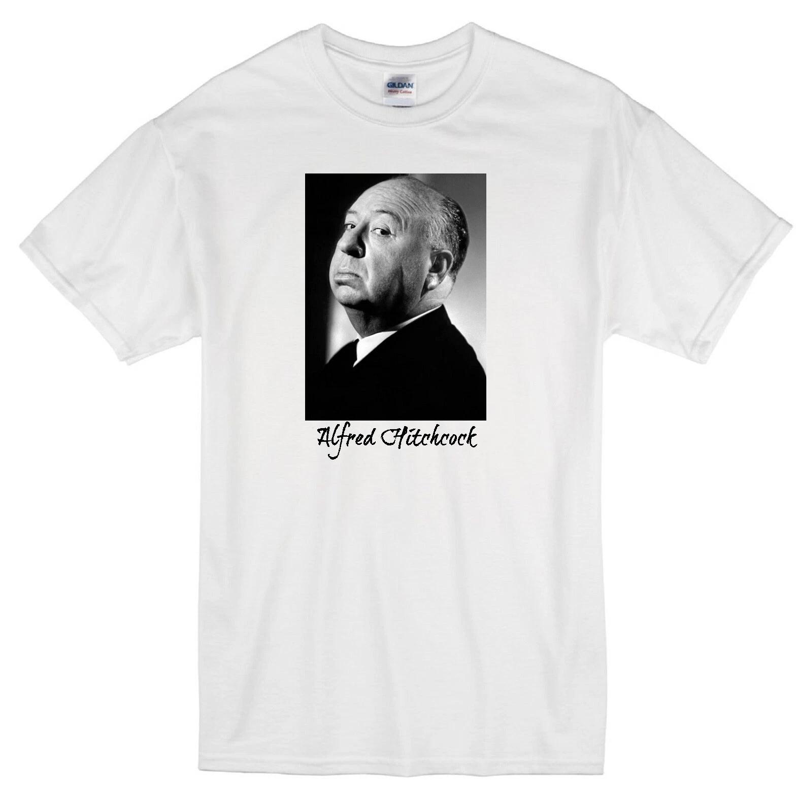 ALFRED HITCHCOCK MOVIE DIRECTOR PSYCHO VERTIGO REAR WINDOW BIRDS WHITE T-shirt 2XL