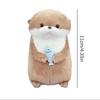 Neue 11cm Otterpuppe Niedlicher kleiner Otter Kleines Tier Plüschtier Niedliche Internet-Berühmtheit Wind Mini-Puppe Tischdekoration Weihnachtsgeschenk