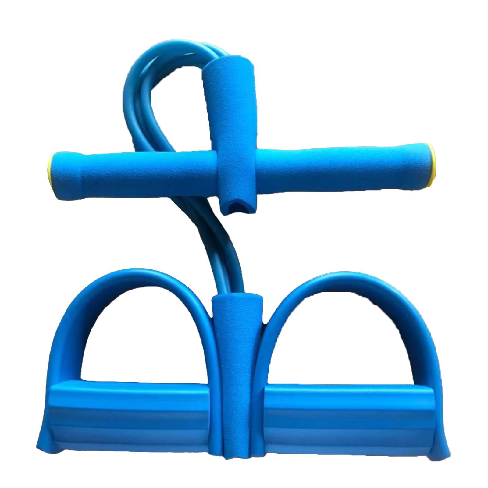 

Pedal Resistance Band Multi Function Tension Rope Sit Up Pull Rope Sit Up Exercise Equipment for Home Travel Use Blue синий