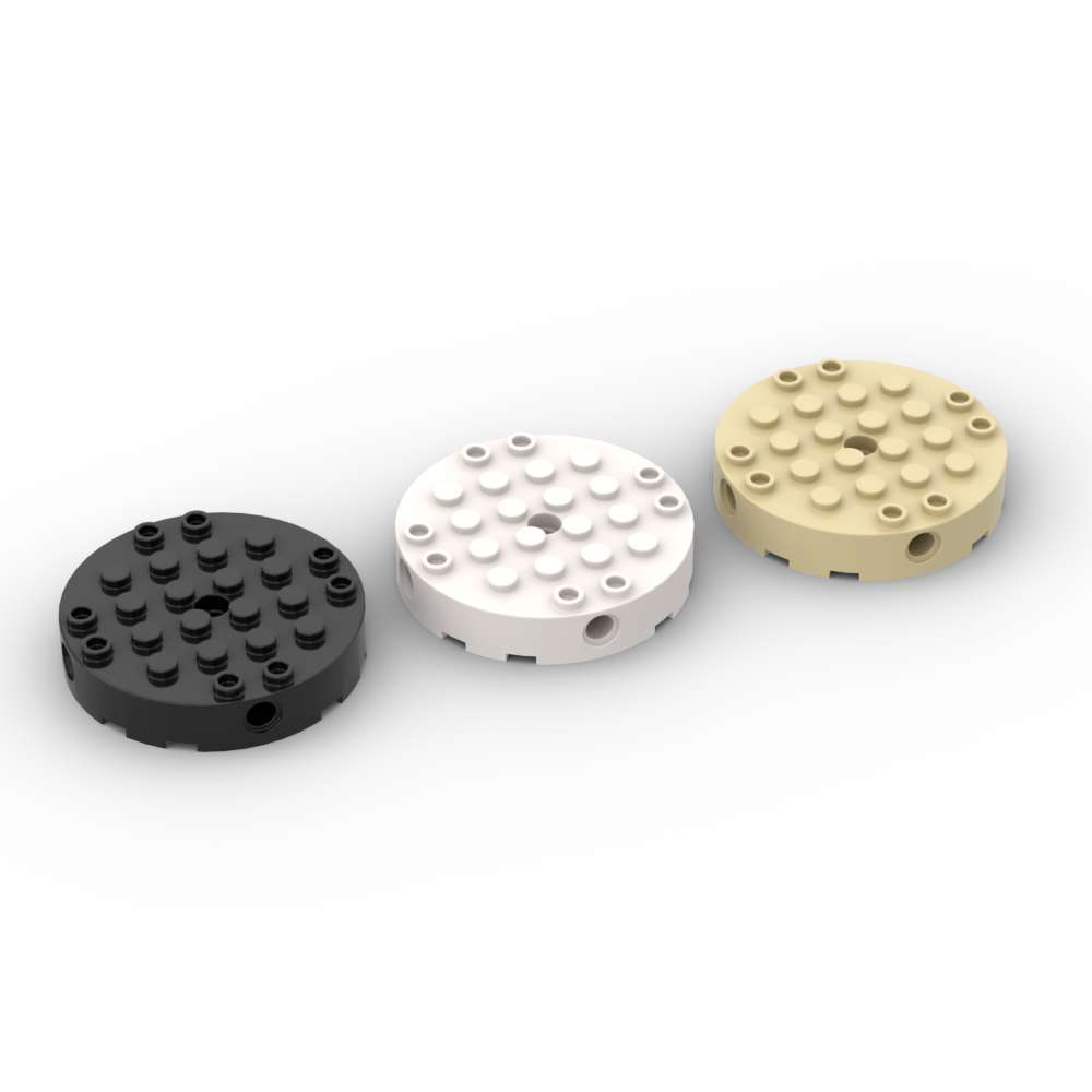 

MY OWN CREATION 1PCS 18897 Round 6x6 Including Four Side Building Blocks Pin Holes Plus Center Blocks Learning Particle Toy Children Kid Present