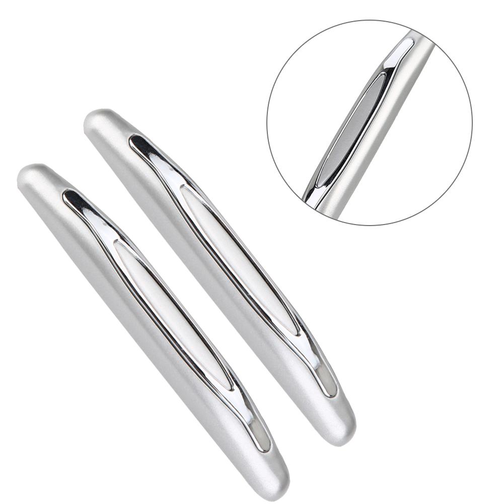 4pcs Car Door Edge Guards Trim Cover Strip Corner Bumper Anti Collision Scratch Protector Gray