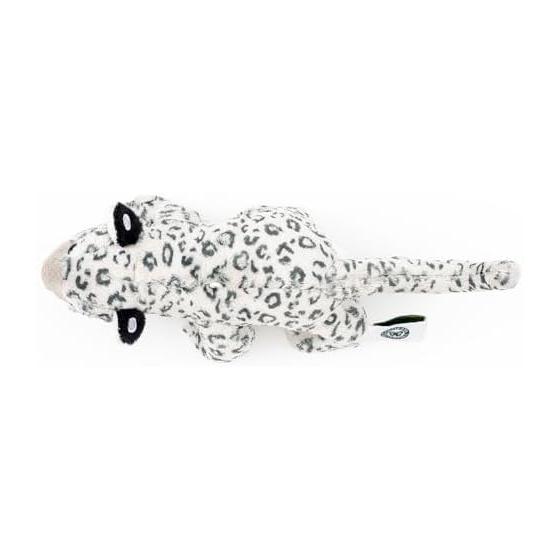 COLORATA Schneeleopard Plüsch Maskottchen mit Kette - Realistischer Wildtier Schlüsselanhänger Kuscheltier, Niedliche Tierpuppe Geschenk für Weihnachten, 8,5cm B x 8cm H x