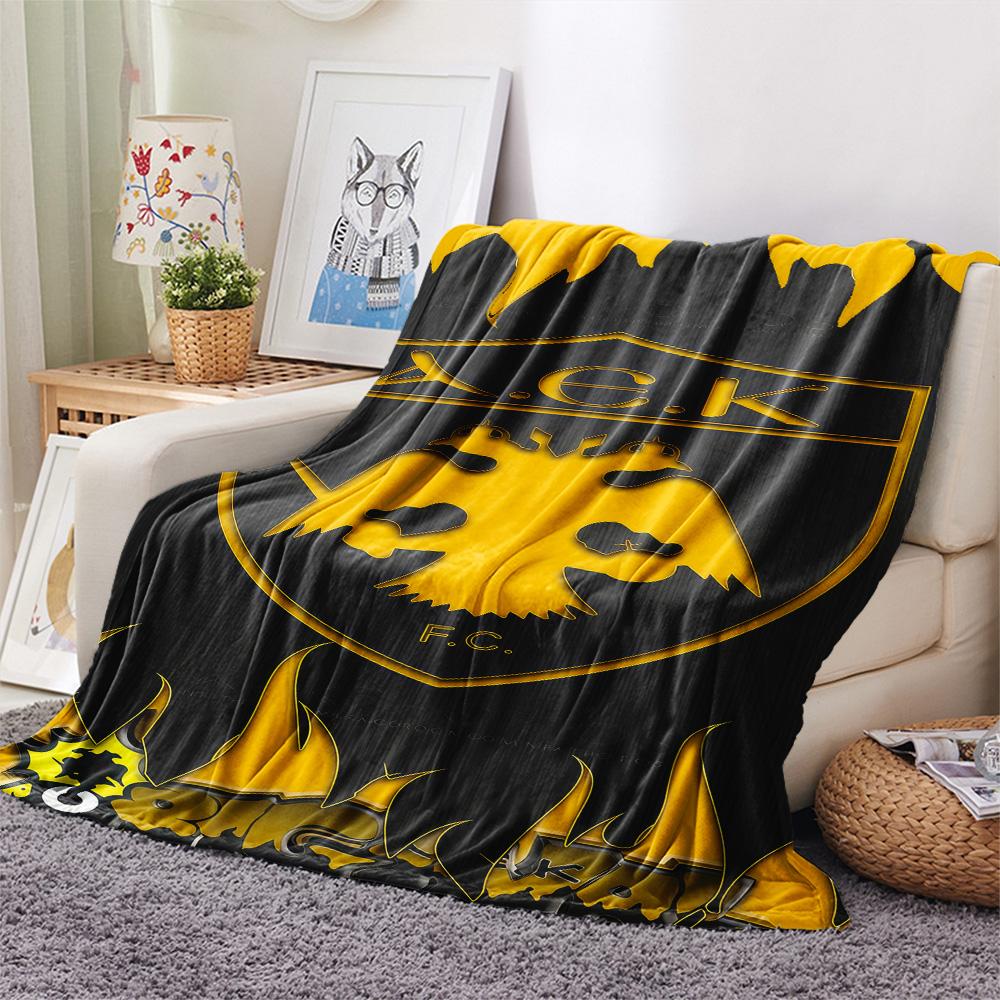 AEK Athens F.C FlAannel Blanket, High quality Comfortable for All Seasons, Home Decor, Warmth and Comfort