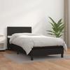 Maison Exclusive - Bed Slat Base with Mattress Black 90x190 Cm Faux Leather