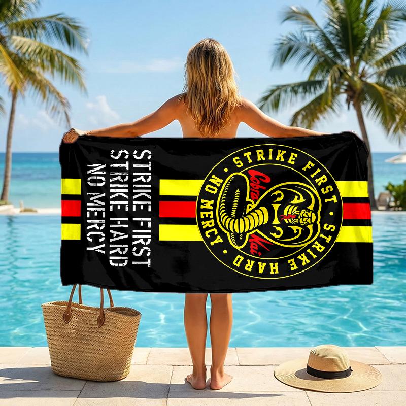 Cobra Kai Fashion Beach Towel: Ideal for Summer Adventures Soft, absorbent and quick drying suitable for swimming and bathing
