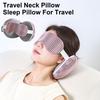2-in-1 Neck Pillow Travel Neck Pillow with Eye Mask Zippered Portable Neck Support Pillow Reduces