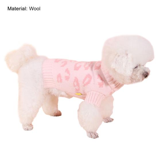 Delicate Pet Sweater Short Sleeve Woolen Yarn Warm Printed Dog Clothes