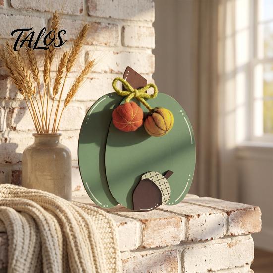 Kitchen Shelf Decor Wooden Fall Harvest Pumpkin Ornaments, Autumn Decorations, Decorative Tabletop Thanksgiving Table Centerpiece for Festival