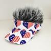 American Flag Simulation Wig Baseball Cap European and American Street Personality Wide Brim Cap Spot Batch