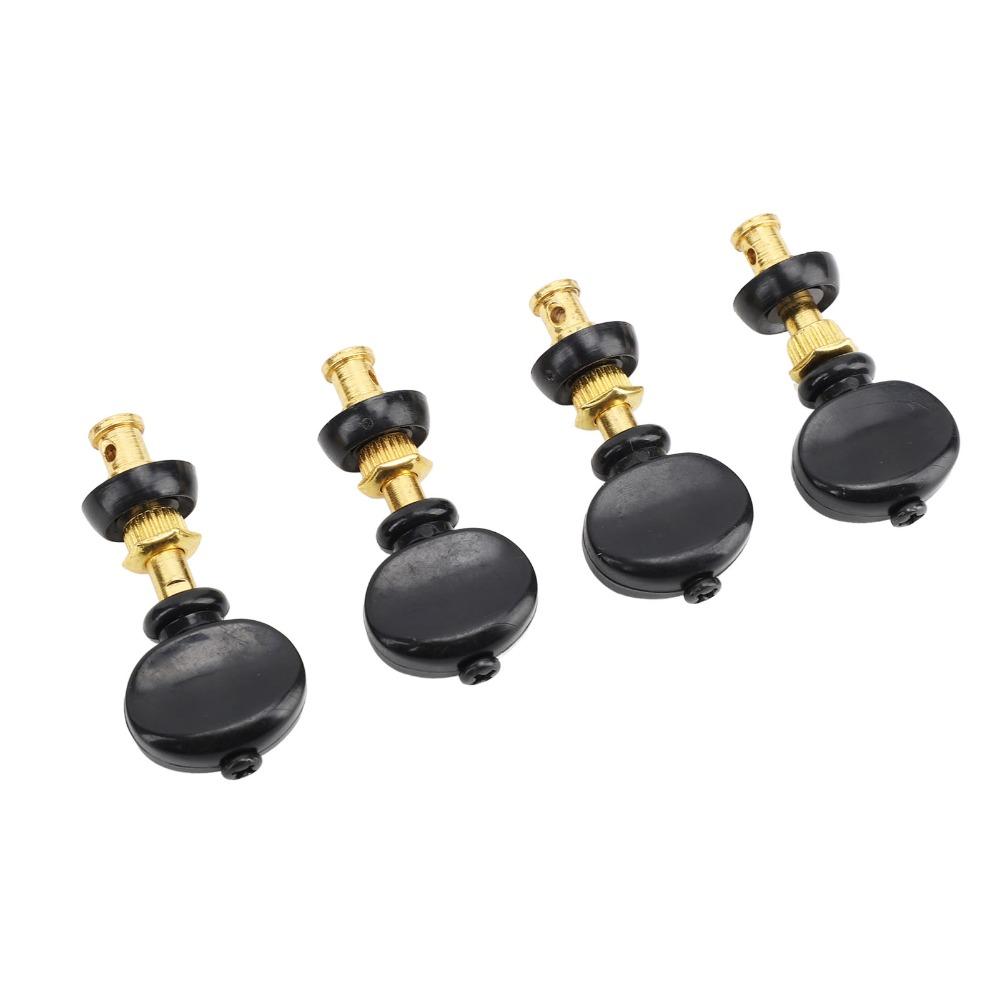 8PCS Metal, Plastic Ukulele Tuners Black And Golden Ukulele Tuning Keys Ukulele Tuning Peg Ukulele