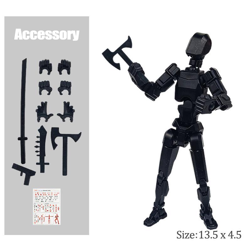 1/4/6PCS Assembled Titan T13 Action Figures Robot Set Toy for Kid 3D Printed Multi Movable Joints Lucky Doll Decora Adult Gift