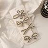 4pcs Sweet Colorful Rhinestone Pearl Hairpin Shinning Flower Heart Hair Clips Girls Side Barrettes Cute Pins Accessories