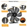 Hot Sell 6 Blades Stove Fan Heat Powered Fireplace Fan Log Wood Burner Eco-fan Quiet Fan Home Winter Warm Heat Distribution