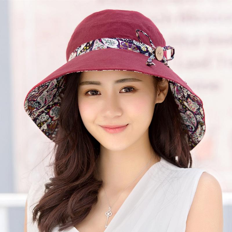 Women's Sun Hat Sun Protection Travel Sun Hat Female Summer Korean Style Trendy Beach Hat All-match