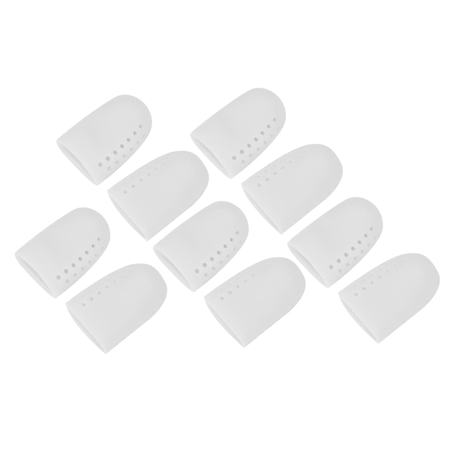 

10 пар SEBS Big Toe Protector Breathable Blister Pain Relief Многоразовый чехол для большого пальца ноги SeparaterWhite белый