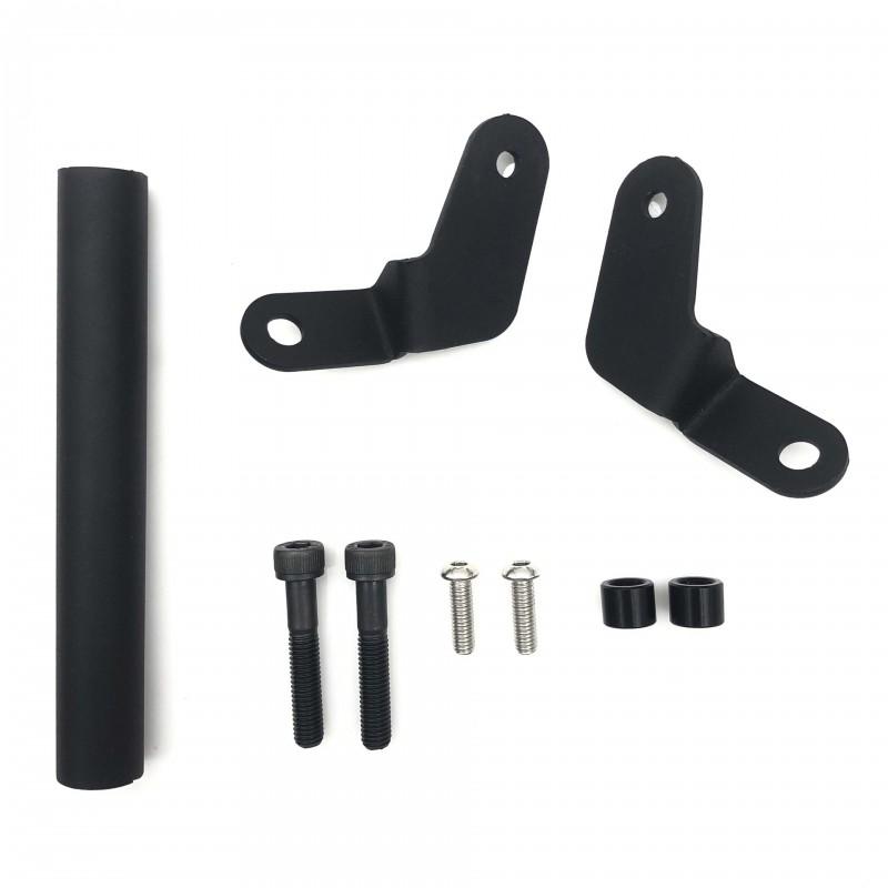 Universal Motorcycle GPS Phone Mount Bracket With Extension Bar Suzuki GSXR125 Black Stainless Steel