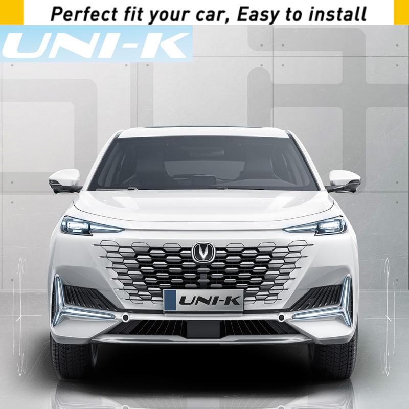 For Changan Unik Uni-k 2022 2023 Car Door Sill Leather Stickers Protection Plate Carbon Fiber Threshold Strip