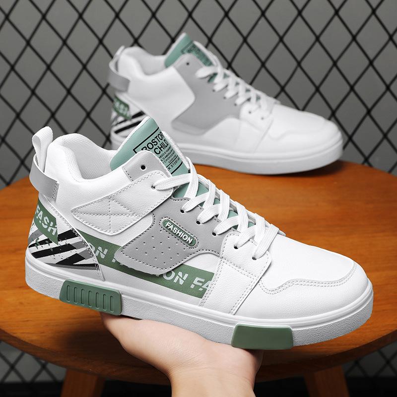 Boty s vysokým svrškem, Graffiti plátěné boty v národním stylu, Kožené ležérní tenisky Pánské boty