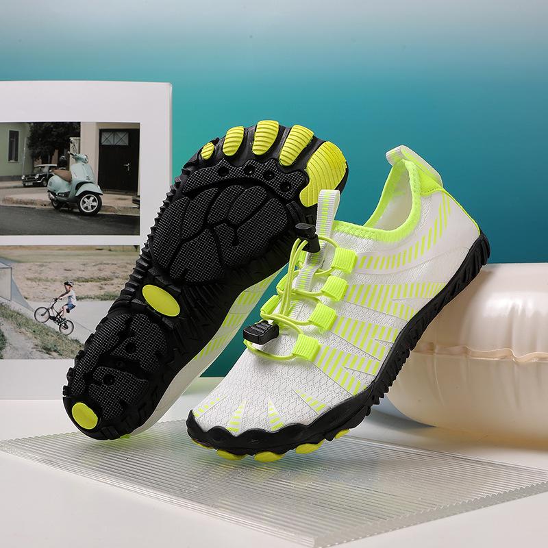 Versatile Quick-Dry Five-Finger Water Shoes: Non-Slip, Water-Resistant Outdoor Beach and Mountaineering Footwear 37 флуоресцентный зеленый