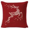 Christmas Celebration Pillow Elk Snowman Festive Cushion Cover Red Sofa Back Cushion Pillow Cover