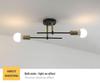 Nordic Wrought Iron LED Ceiling Light for Bedroom, Corridor, and Study