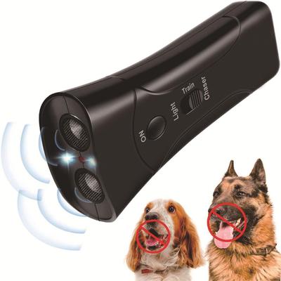 Taşınabilir Çift Başlıklı LED Köpek Kovucu El Feneri ve Havlama Kontrol Cihazı