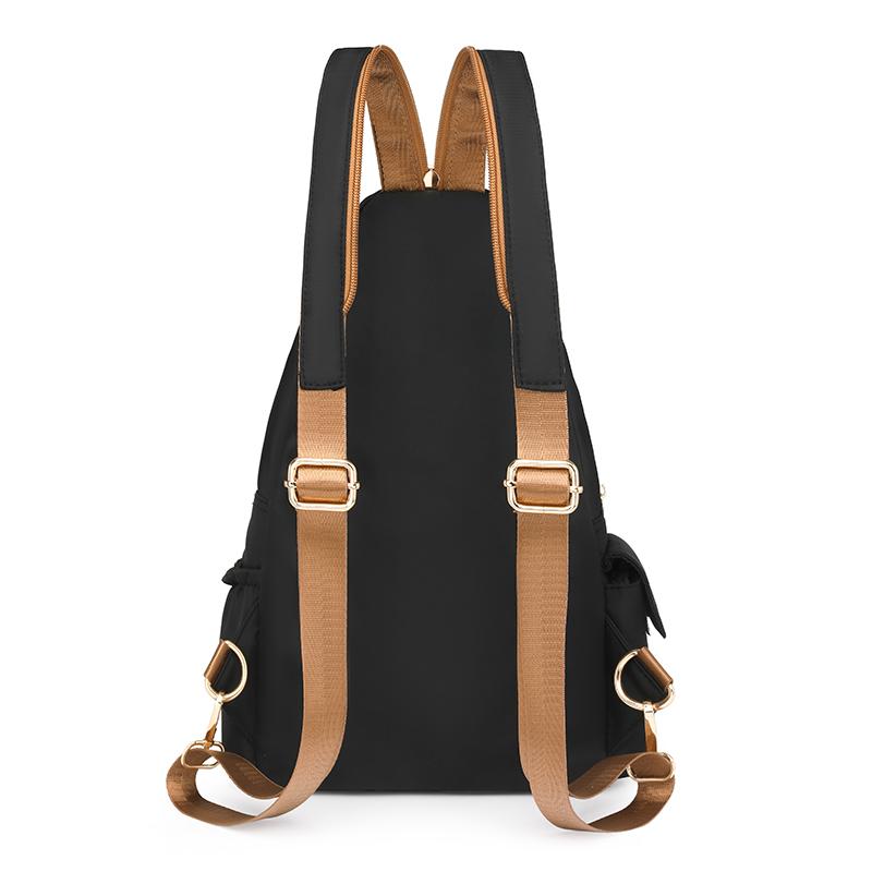 Large Capacity Backpack Water-Repellent Nylon Bag Multi-Functional Chest Bag Women's Travel Shoulder Bag