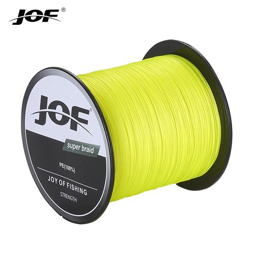 JOF PE 4 Braided Wire Portable Green and Yellow Smooth Fishing Line for Floating in Streams Lakes Rivers