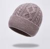 Pure wool knitted hat men's wool hat outdoor ear protector head warm the elderly cold hat men ski hat men