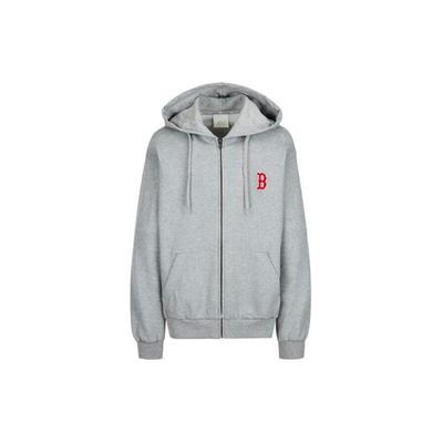 MLB X Disney MLB X Disney Moletons Unissex Cinza com Capuz Cardigan Moderado 31TRK1031-43M