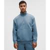 Heavyweight Soft Jersey Half Zip Steel Blue