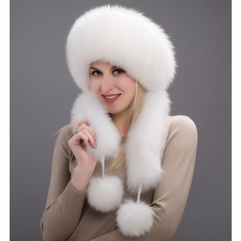 Ny imitasjon revehår dame Lei Feng-lue vinter damepels dame Lei Feng-lue dame vinter fortykket varm fiskerlue vindtett og kuldebestandig