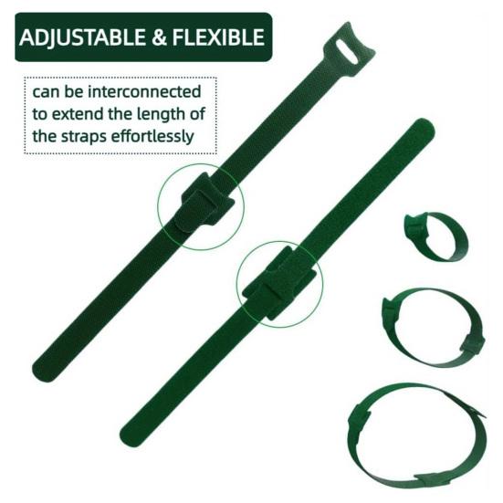 100 Stück Verstellbare Pflanzenbinder Weihnachts-Kranz Aufhängeschlaufen Nylon Gartenkabelbinder Weihnachtsbaum Geländerbinder Treppe Tür Geländer Dekoration