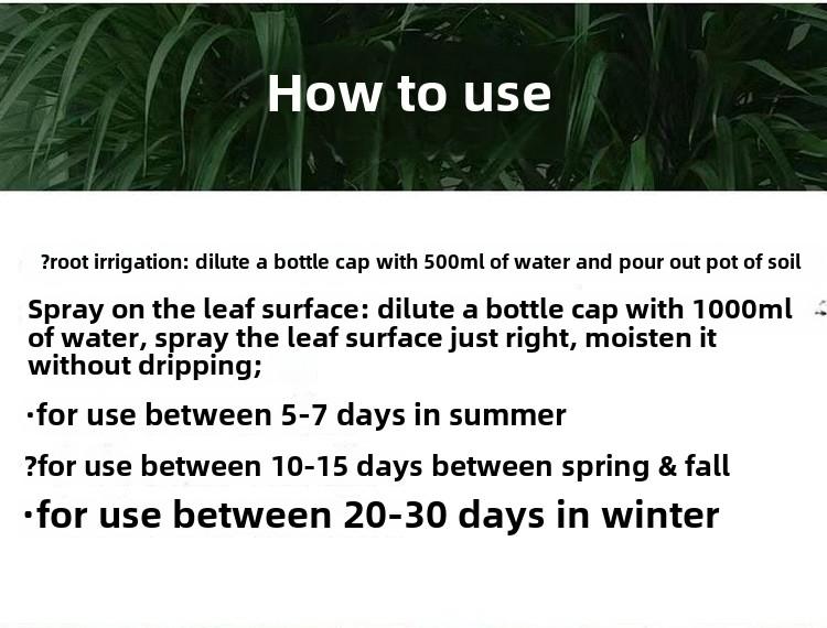 Plant Nutrient Solution, Indoor Potted Plants To Cure Yellow Leaves Dry Tip Special Type Green Organic Fertilizer