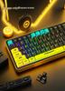 Cyberpunk Transparente PBT Fünfseitige Thermosublimation Mechanische Tastatur Russische Tastenkappen