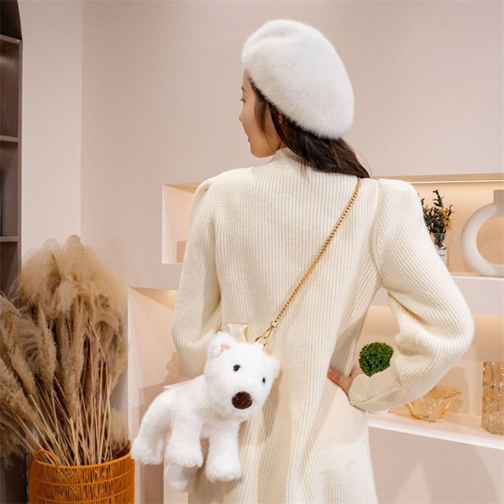 Stuffed Animals West Highland Plush Toy Lying Stuffed Puppy Doll Simulation Akita Dog  Home Decor