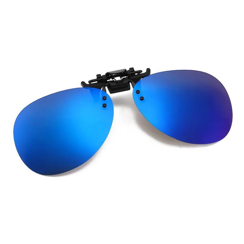 Unisex Polarized Clip-on Flip-up Sunglasses Uv400 Protection Mens Womens Fishing Driving Night Vision Lens Clip Goggle Glasses