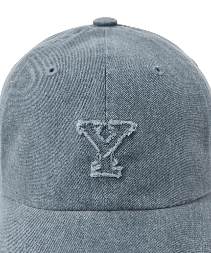 YALE Y Logo Pigment Washed Ball Cap_Blue Gray