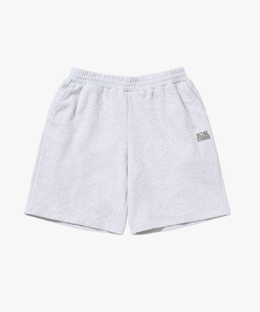 GOALSTUDIO Sweat Jersey Shorts-Melange Gray