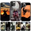 Moto Cross Motorcycle Sports Phone Case For iPhone 17 Air 13 12 Cover For Apple 14 15 16 Pro Max Plus