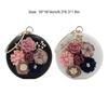 Women Evening Bag Flower Rhinestone Fashion Party Dinner Shoulder Handbag School Office Shopping Tote for Girls