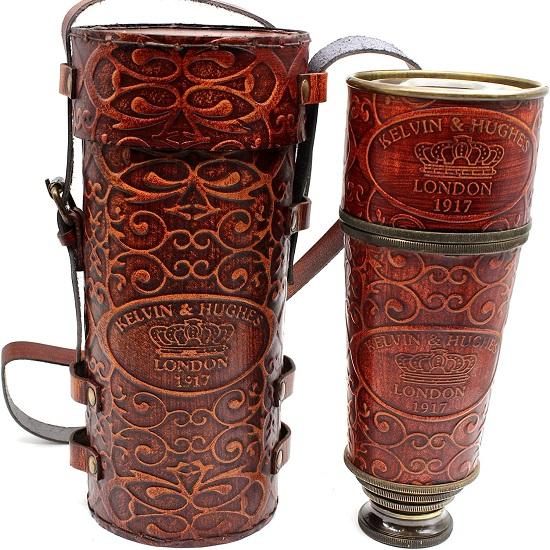 Телескоп ручной работы | Резьба по коже | 20 дюймов | — фото 3