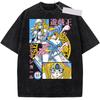 Anime Dark Magician Girl Tshirt YuGiOh Clothing Unisex Short Sleeve Cotton Tshirt Vintage Washed Tee Harajuku Oversized T Shirt