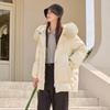 Tanboer Women's Casual Hooded Mid-Length Down Jacket